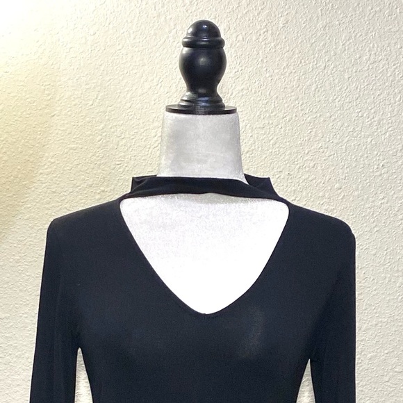 White House Black Market Blouse V-Neck Long Sleeve Stretchy - Picture 3 of 10